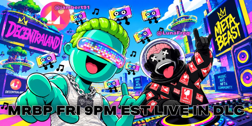 MRBP Friday 9pm EST live in DCL with guest DJs @jambert91 and @LunaFreq